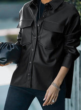 Load image into Gallery viewer, Button Autumn And Winter PU Leather Jacket
