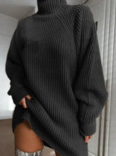 Load image into Gallery viewer, Imitation Cotton Long Sleeve Casual Sweater Dress
