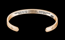 Load image into Gallery viewer, Mantra Bracelet with Quotes Stainless Steel Cuff Inspirational Jewelry
