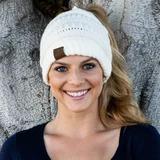 Load image into Gallery viewer, Popular knitted Ponytail Hats Knitted Woolen Hat
