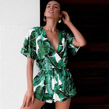 Load image into Gallery viewer, Sexy Leaf V-neck Lace Jumpsuit
