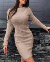 Load image into Gallery viewer, Sexy Round Neck Long Sleeve Dress
