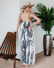 Load image into Gallery viewer, Beach Cotton Tie Dye V-neck Sleeveless Backless Jumpsuit
