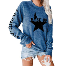 Load image into Gallery viewer, Five-pointed Star Print Round Neck Long-sleeved Pullover Sweatshirt
