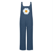 Load image into Gallery viewer, Women&#39;s Outer Flower Overalls Cotton Linen Buttons Jumpsuit
