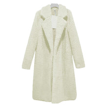 Load image into Gallery viewer, Lapel Cardigan Lamb Velvet Mid-Length Fleece Windbreaker Coat
