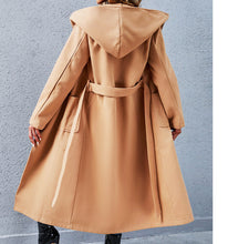 Load image into Gallery viewer, Loose Mid-length Woolen Coat With Hood
