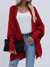 Charger l&#39;image dans la galerie, V-neck Women&#39;s Knitted Cardigan Loose Solid Color Sweater
