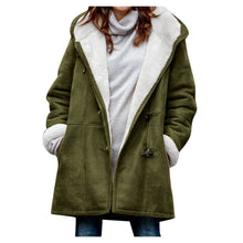 Load image into Gallery viewer, Ladies Medium Length Hooded Coat
