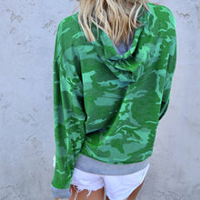 Load image into Gallery viewer, Camouflage Stitching Long-Sleeved Hooded Sweatshirts
