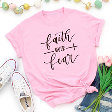 Load image into Gallery viewer, Faith Over Fear Christian T-Shirt Religion Clothing For Women Faith Shirt
