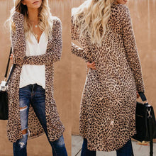 Load image into Gallery viewer, Fashion Camouflage Leopard Print Snake Print Long Cardigan
