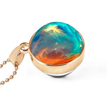 Load image into Gallery viewer, Hemisphere Double-sided Galaxy Starry Sky Gemstone Necklace
