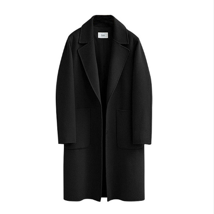 Explosion style women's woolen coat mid-length