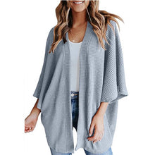 Load image into Gallery viewer, Bat Sleeve Waffle Gerson Women&#39;s Cardigan
