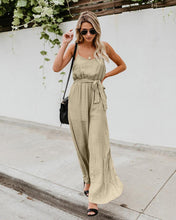 Load image into Gallery viewer, Plain color high waist jumpsuit with wide legs
