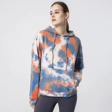 Load image into Gallery viewer, Women&#39;s Casual Cotton Tie Dyed Drawstring Hoodie with Front Pocket
