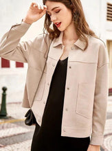 Load image into Gallery viewer, Women&#39;s Faux Suede Short Jacket With Fleece
