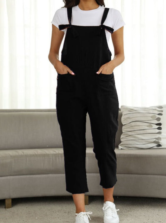 New Hot Sell Casual Plus Size Suspender Jumpsuit