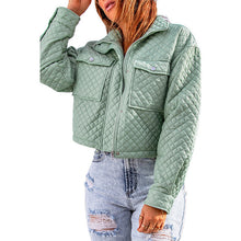 Load image into Gallery viewer, Women&#39;s Casual Long Sleeve Lapel Collar Solid Color Waffle Design Jacket
