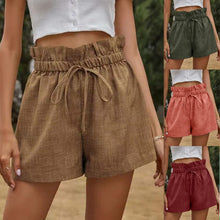 Load image into Gallery viewer, Women&#39;s Fashion High Waist Lace-up Loose Wide Leg Shorts
