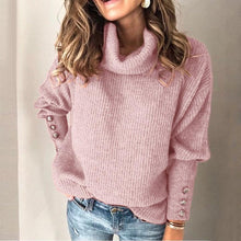 Load image into Gallery viewer, Women&#39;s Lapel Pullover Knitted Cotton Blended Sweater
