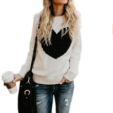Load image into Gallery viewer, Women Sweaters Lovely Heart Pattern Printed Long Sleeve Tops
