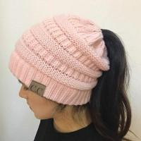 Load image into Gallery viewer, Popular knitted Ponytail Hats Knitted Woolen Hat
