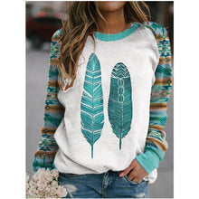 Load image into Gallery viewer, Women&#39;s Floral Butterfly Animal Print Round Neck Short Long Sleeve Sweatshirt
