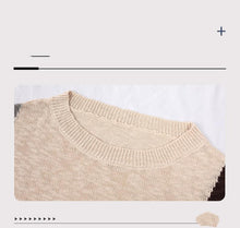 Load image into Gallery viewer, Ladies Irregular Color Matching Off-shoulder Sweater
