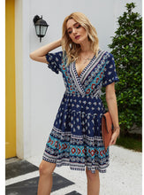 Load image into Gallery viewer, Women&#39;s Dress V-Neck Print Casual Bohemian Beach
