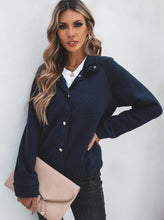 Load image into Gallery viewer, Women&#39;s Fashion Stand Collar Fleece Jacket  Solid Color Top
