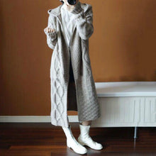 Charger l&#39;image dans la galerie, Office Lady Long Knitted Cardigan Coat

