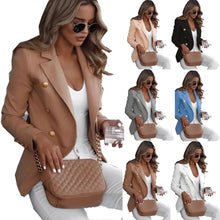 Load image into Gallery viewer, Small solid color suit feminine blazer
