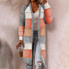 Load image into Gallery viewer, Medium length long sleeve knitted cardigan

