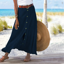 Load image into Gallery viewer, Women&#39;s Fashion Cotton Linen A-Line Hip Mid Waist Long Skirt
