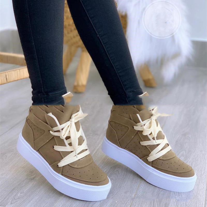 Breathable Casual Shoes Lace Up White Shoes Boots