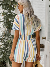 Load image into Gallery viewer, Summer New Striped Loose Short Sleeve Slim Women Jumpsuit
