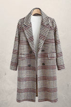 Load image into Gallery viewer, Plus Size Women&#39;s Plaid Long Sleeve Lapel Coat
