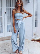 Load image into Gallery viewer, One-piece Collar Exposed Navel Strap Jumpsuit
