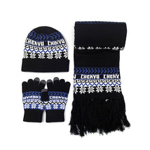 Load image into Gallery viewer, Winter Warm Wool Knitted Hat Scarf Gloves
