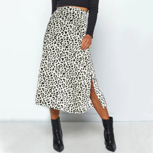 Charger l&#39;image dans la galerie, Leopard-print chiffon print split skirt
