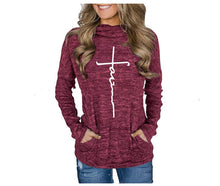 Load image into Gallery viewer, High Neck Long Sleeve Collage Pocket Blouse Women&#39;s Sweatshirt
