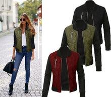 Load image into Gallery viewer, Women&#39;s Solid Color Fashion Zipped Cotton Jacket
