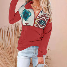 Load image into Gallery viewer, Fashion V-neck Zipper Plus Size Sweatshirt
