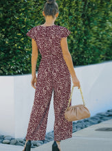 Load image into Gallery viewer, V-neck Floral Chiffon Jumpsuit Wide-leg Pants
