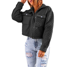 Load image into Gallery viewer, Women&#39;s Casual Long Sleeve Lapel Collar Solid Color Waffle Design Jacket
