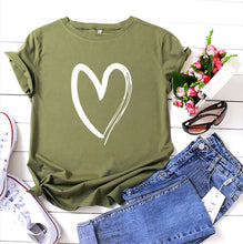 Load image into Gallery viewer, Casual Cotton Floral Round Neck Short Sleeve T Shirt
