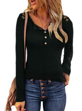 Load image into Gallery viewer, Loose Solid Color Long-sleeved T-shirt With Stitching Lace Sleeves
