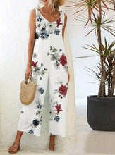 Load image into Gallery viewer, Floral Print Chic Casual Knit Suspender Jumpsuit
